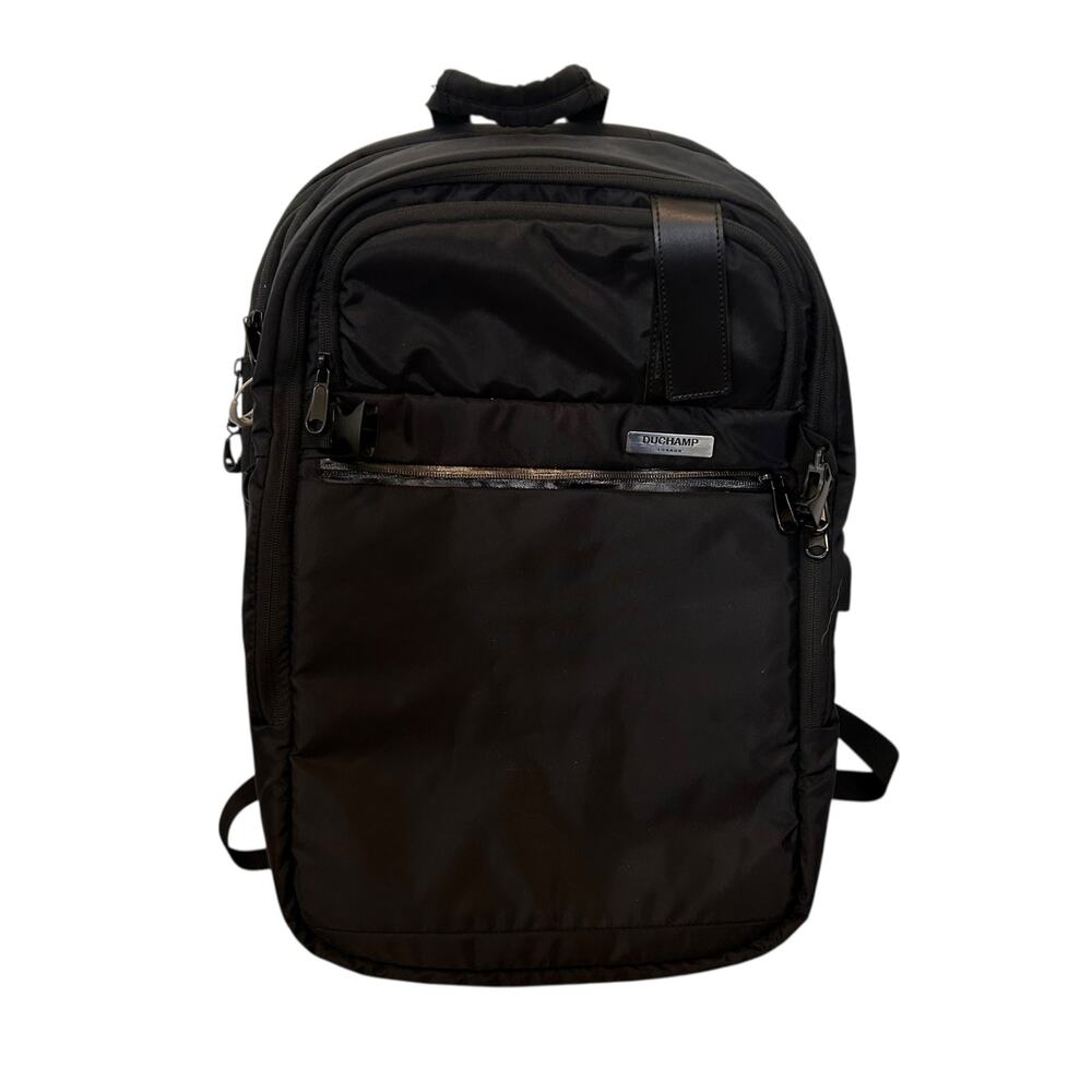 Duchamp London Black Getaway Expandable Backpack